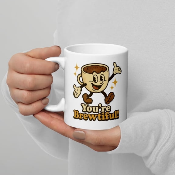 Youre Brewtiful Mug Cute Cuphead Style Coffee Lover Gift R rtoon Mug Double-Sided Gsy Ceramic Funny Vintage Pun Cup.jpg