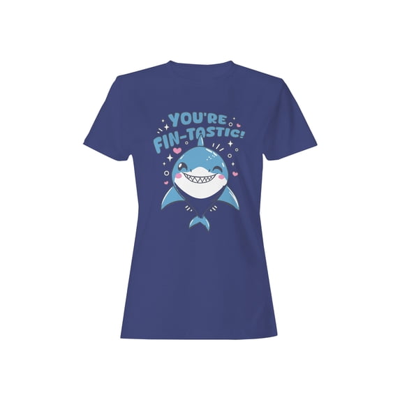 You're Fin-Tastic Cute Shark Design Women's T-shirt