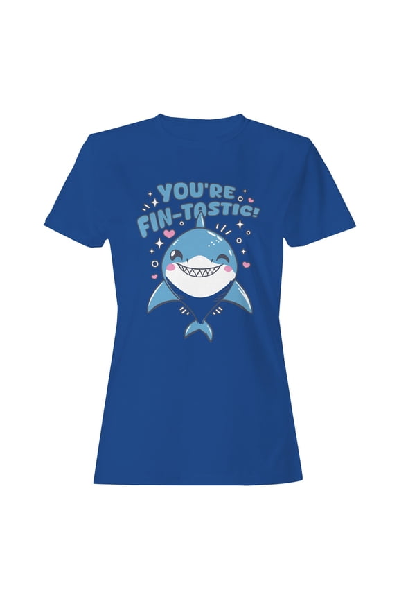 You're Fin-Tastic Cute Shark Design Women's T-shirt
