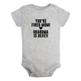 thumbnail image 1 of You're Fired Mom Grandma Is Here Funny Rompers For Babies, Newborn Baby Unisex Bodysuits, Infant Jumpsuits, Toddler 0-24 Months Kids One-Piece Oufits (Gray, 0-6 Months), 1 of 4