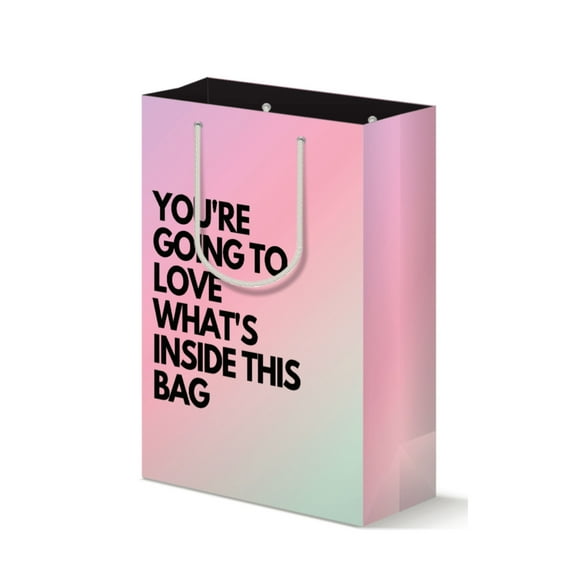 You're Going to Love what's Inside This Large Gift Bag, Gradient Gift Bag, Everyday Gift Bag