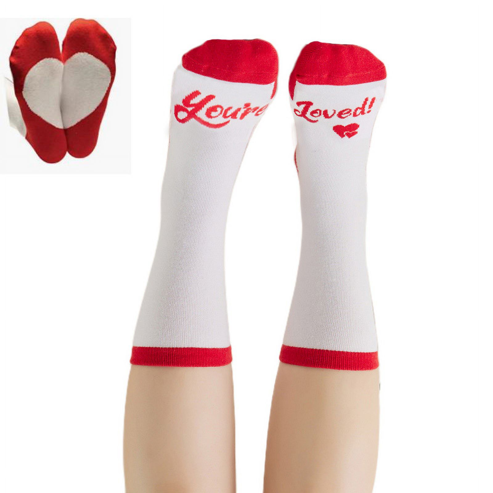 Street Tide Cotton Socks Rainbow Women Crew Sock Valentines Day Gift