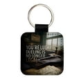 thumbnail image 1 of You're Lucky Dueling Is No Longer Legal Funny Pistols Faux Leather Square Keychain, 1 of 7