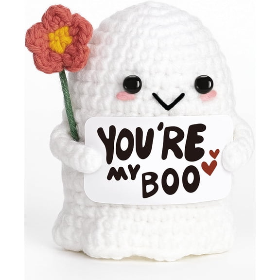 You're My Boo Crochet Ghost, Handmade Gift for Anniversary Birthday Valentine Halloween Christmas