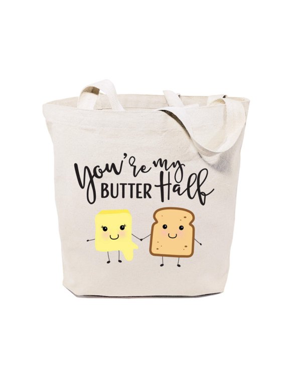 You're My Butter Half Cotton Canvas Tote Bag