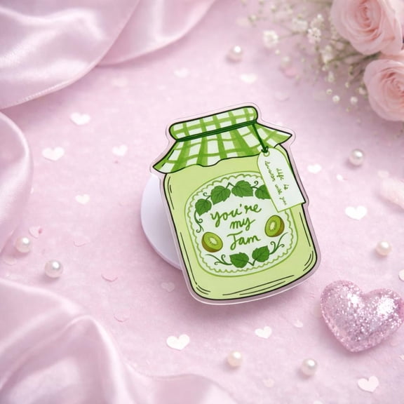 Youre My Jam Kiwi Jam Jar MagSafe Phone Grip: Cute Romantic Cottagecore Magnetic Phone Holder, Coquette Couple Love Gift, E-reader Holder