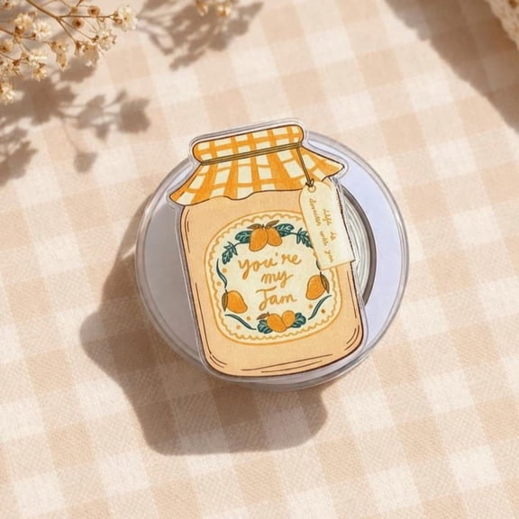 Youre My Jam Mango Jam Jar MagSafe Phone Grip Cute Romantic Cottagecore Aesthetic Magnetic Phone Holder, Coquette Love Gift,