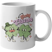 Youre My Luck Charm, Retro St. Patricks Day Art Merch Gift, White 11oz Ceramic Mug