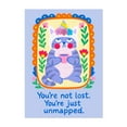 thumbnail image 1 of You’re Not Lost, Just Unmapped - Digital Art Cat Humor Quote Illustration Whimsical Flowers Animal Unframed Wall Art Print 12 x 18 inches, 1 of 16