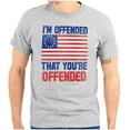 thumbnail image 1 of You're Offended USA Colonial Flag Men's Graphic T Shirt Tees Brisco Brands M, 1 of 6
