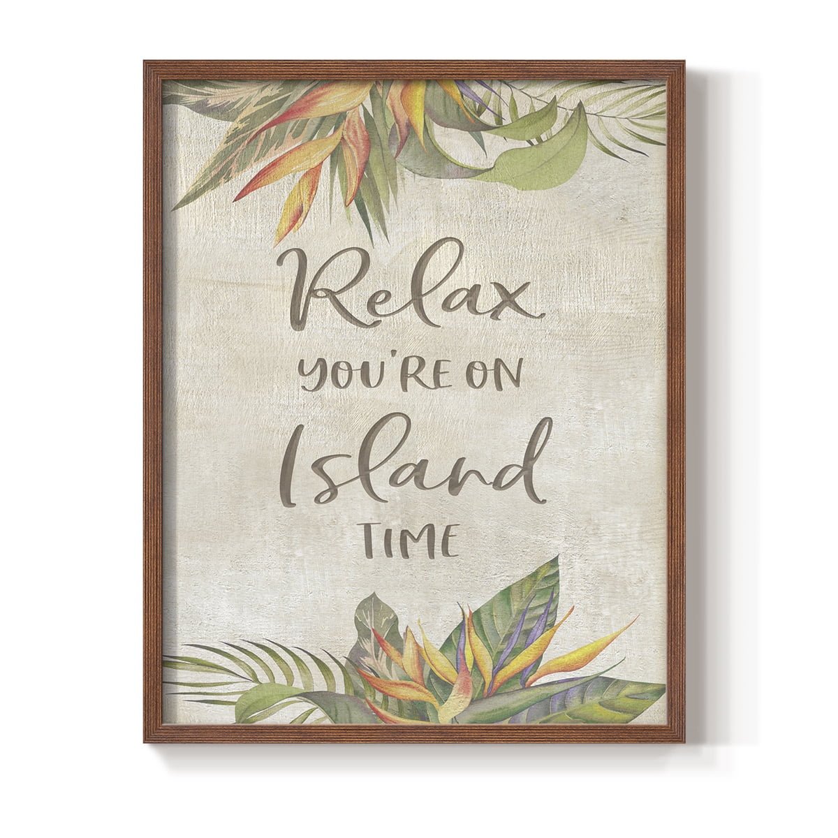 You're On Island Time Framed Print - Solid Wood in Single Picture Frame Solid Wood 2 Framed Print