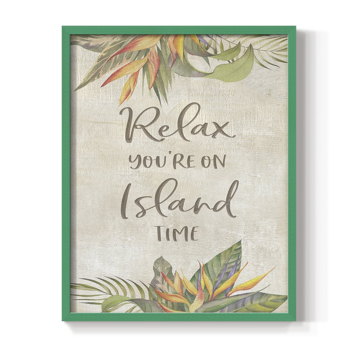 You're On Island Time Framed Print - Solid Wood in Single Picture Frame Solid Wood 2 Framed Print