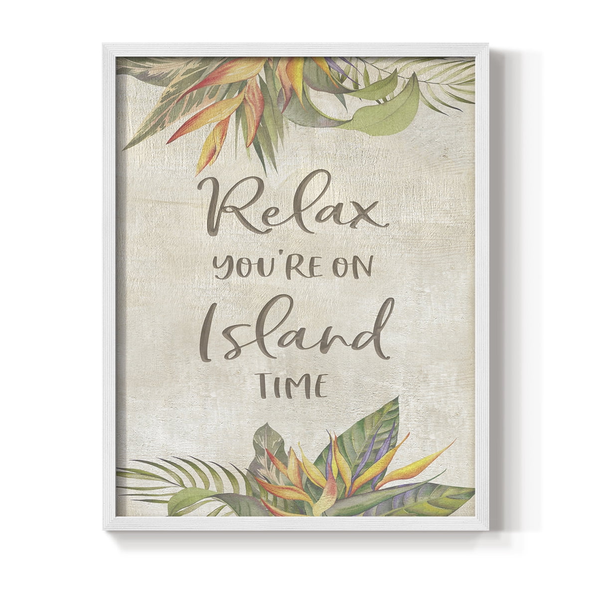 You're On Island Time Framed Print - Solid Wood in Single Picture Frame Solid Wood 2 Framed Print