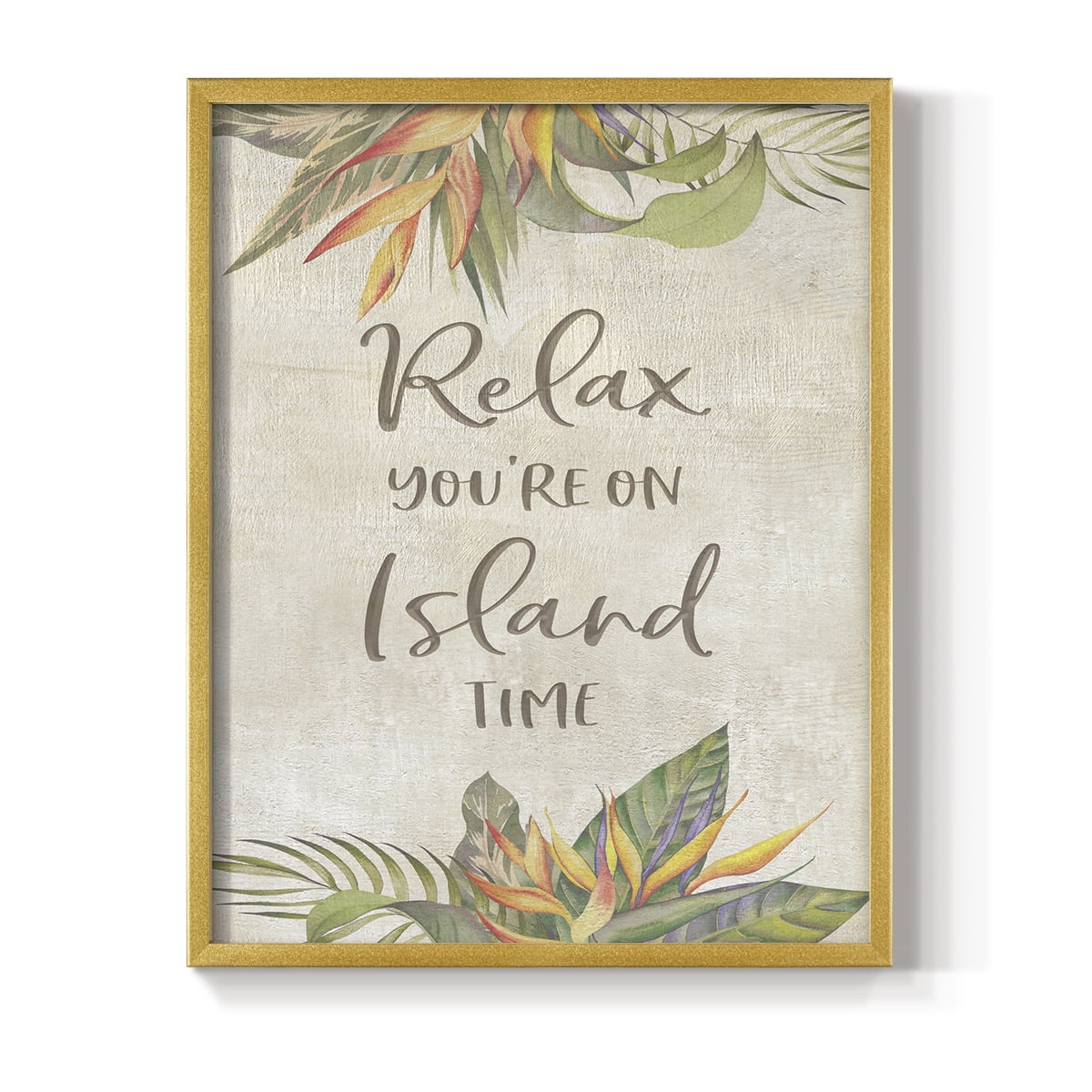 You're On Island Time Framed Print - Solid Wood in Single Picture Frame Solid Wood 2 Framed Print