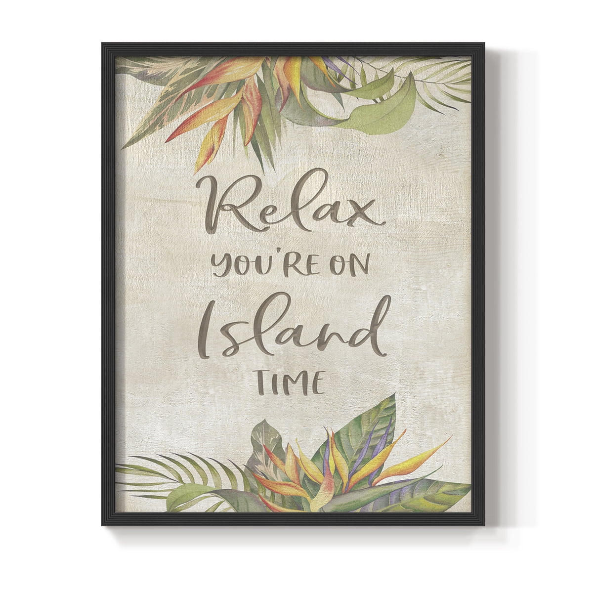 You're On Island Time Framed Print - Solid Wood in Single Picture Frame Solid Wood 2 Framed Print