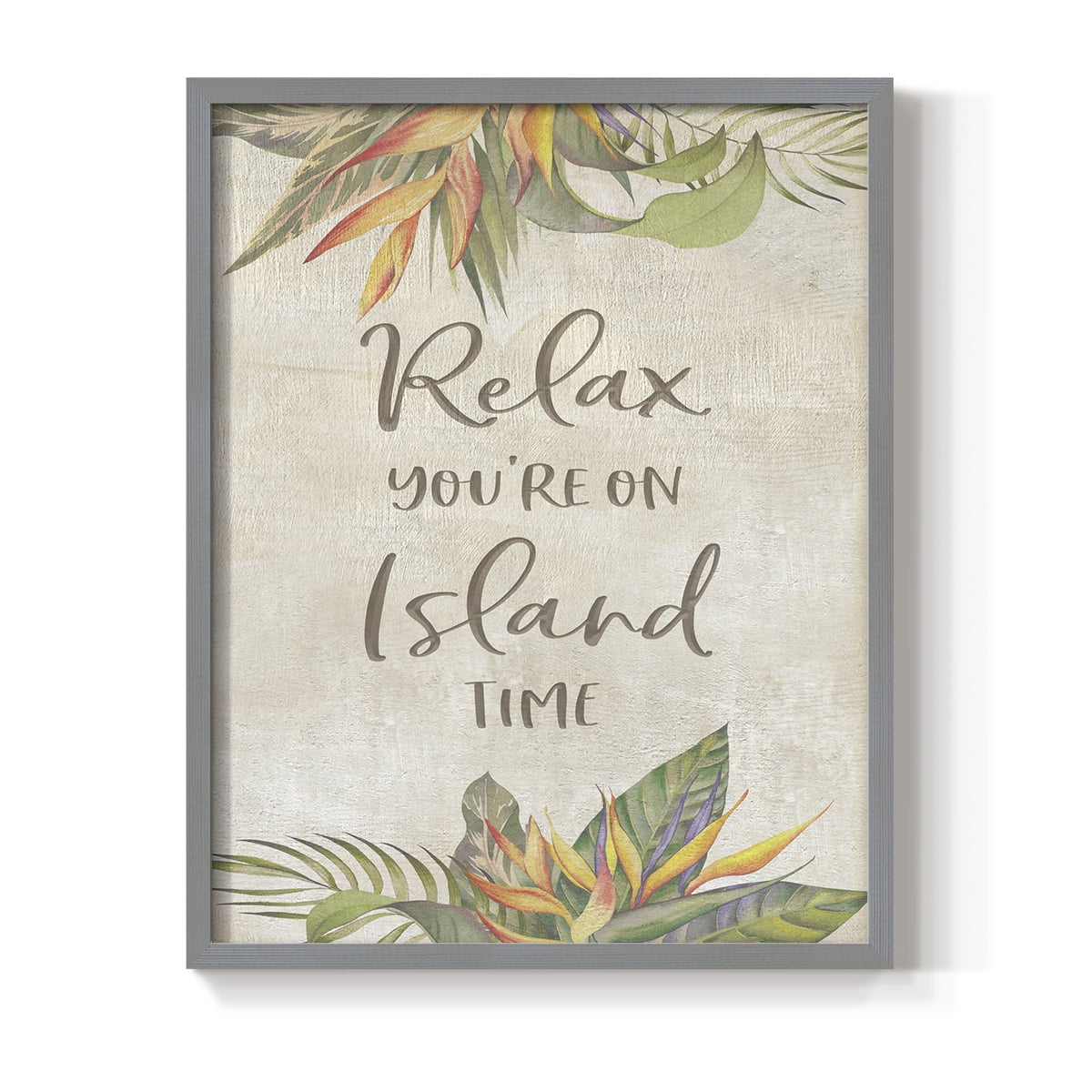 You're On Island Time Framed Print - Solid Wood in Single Picture Frame Solid Wood 2 Framed Print