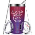 thumbnail image 1 of You''re The Sister I Got To Choose Gifts - Best Friend Gift for Women - Friendship Gifts for Friends Women - Birthday, Christmas Gifts for Friends - 20oz Friend Tumblers for Women, 1 of 6