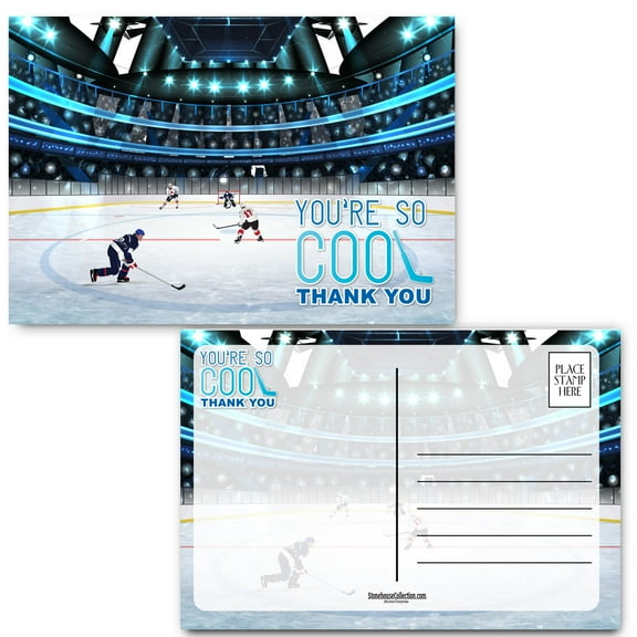 You're So Cool Hockey Thank You Postcard - 4 x 6 Hockey Thank You Postcards - B1