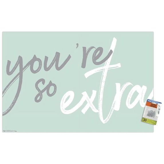 You're So Extra Wall Poster with Push Pins, 22.375" x 34"
