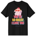thumbnail image 1 of You're So Great I Love You Friends Quote Men's Black Graphic Tee-M, 1 of 2