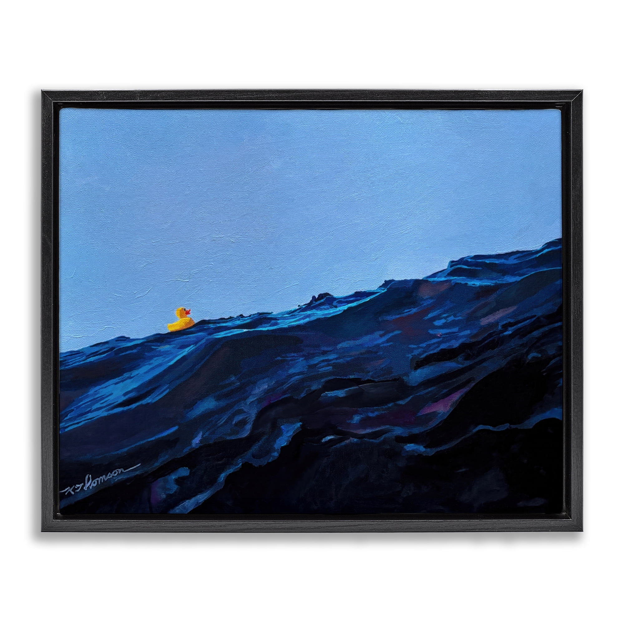 You're The One Duck Black Framed Floater Canvas Wall Art, design by Keith Thomson