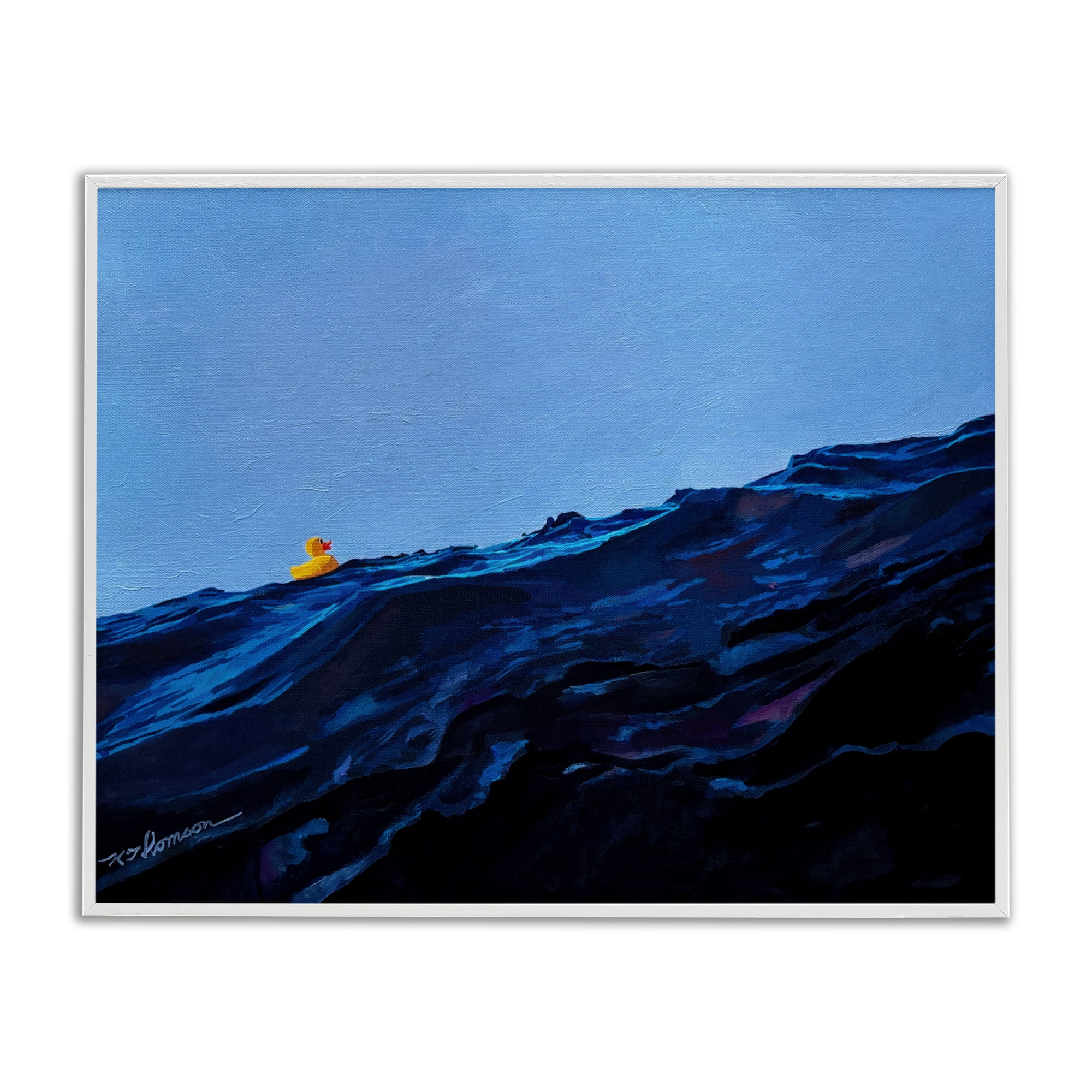 You're The One Duck White Framed Giclee Art, design by Keith Thomson