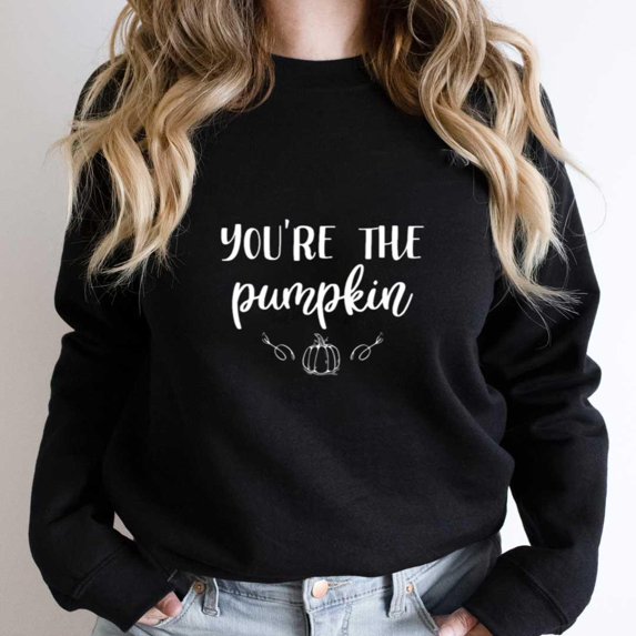 You're The Pumpkin, Funny Halloween White Graphic Tee, Holiday SW18689 Unisex Sweatshirt, Up to Size 5XL