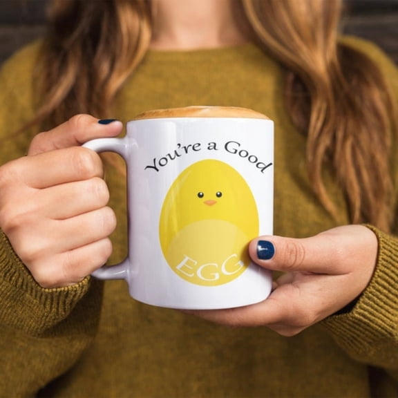 You're a Good Egg Coffee Mug - Funny Easter Pun, Cheerful Spring Gift.