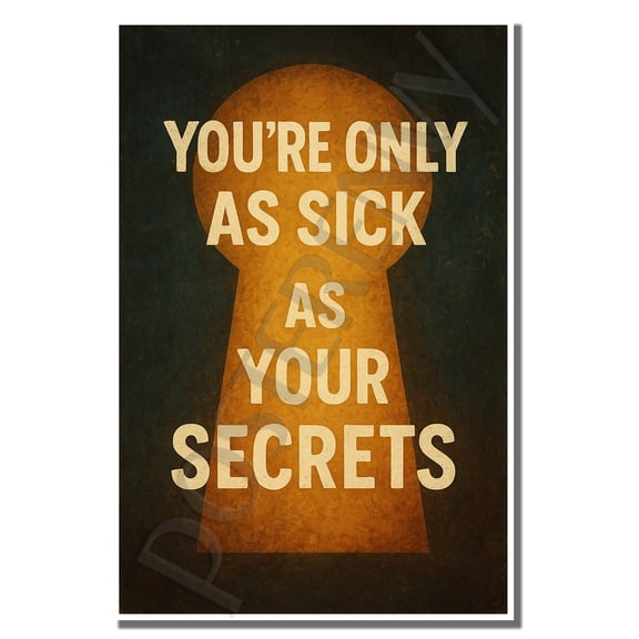 You're only as sick as your secrets - Inspirational Poster - 18 inch x 12 inch