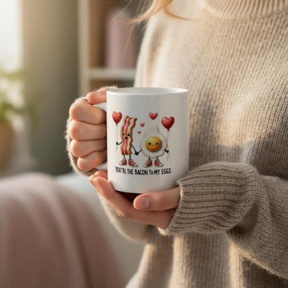 Youre the Bacon to My Eggs Mug Cute Pun Couple Gift Funny Breakfast Mug Vaines Gift HimHer.jpg