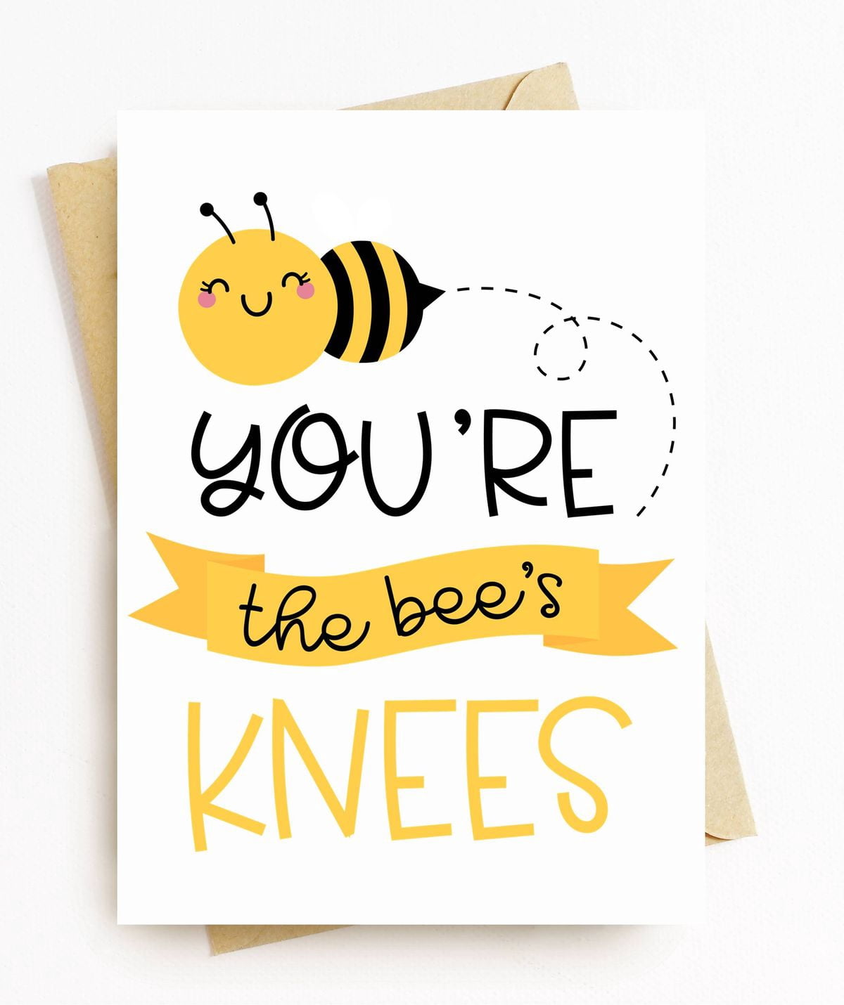 You're the Bee's Knees Greeting Card – Cute Bee Design – Blank Inside ...