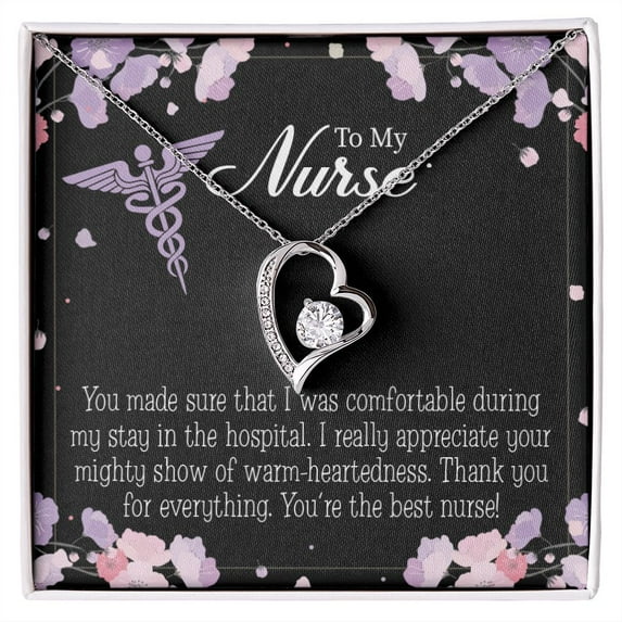 You're the Best Nurse Forever Necklace w Message Card