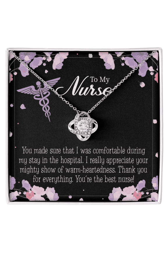 You're the Best Nurse Healthcare Medical Worker Nurse Appreciation Infinity Knot Necklace Message Card