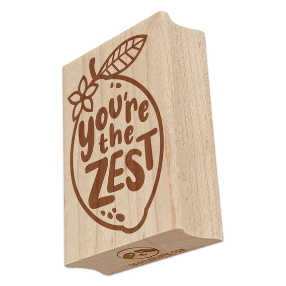 You're the Best Zest Lemon Rectangle Rubber Stamp Stamping Scrapbooking Crafting - Small 1.7in