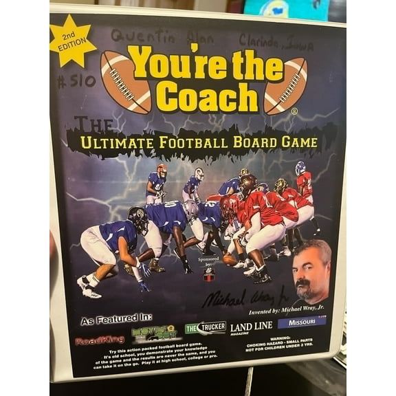 You're the Coach the ultimate Football Board Game: 2nd Edition