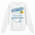 thumbnail image 1 of You've Got Great Taste Snapple Logo Women's White Crewneck Fleece Sweatshirt-Medium, 1 of 1