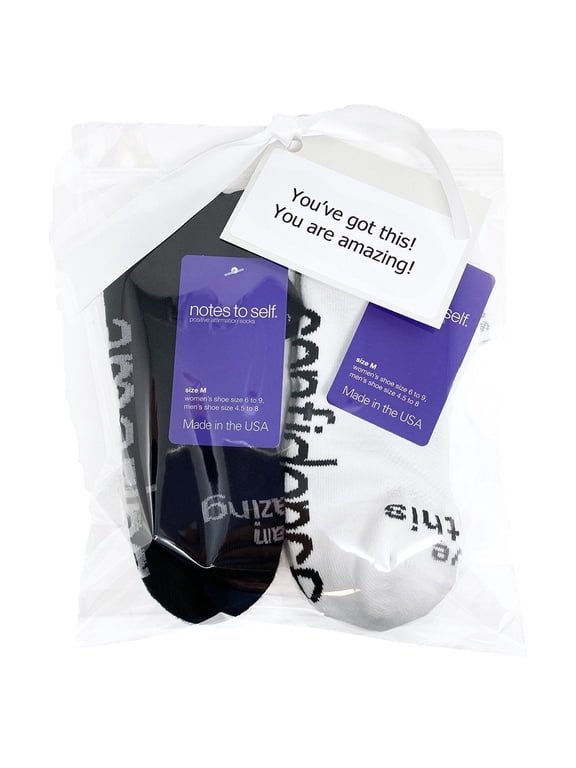 You've Got This! You are Amazing! 2 Pairs of Socks in Gift Bag