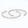 thumbnail image 1 of "You will always be there…" Adjustable Silver Stainless Steel Cuff Bangle Mother's Day Gift Set, 1 of 10