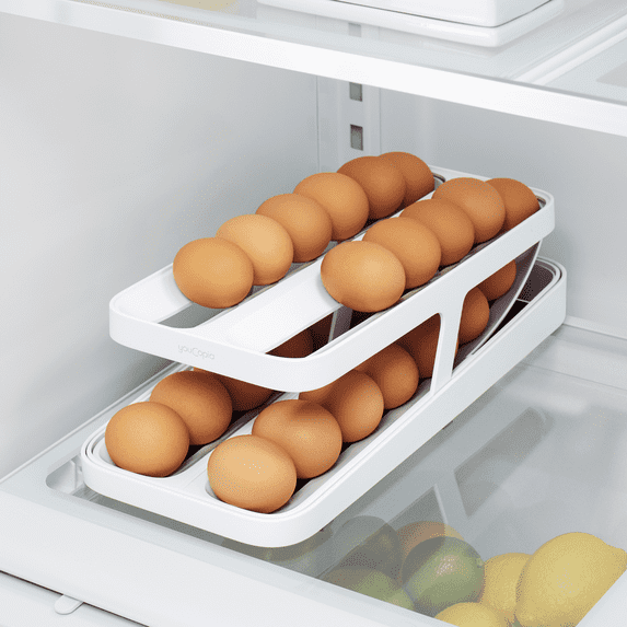 YouCopia RollDown Egg Dispenser, Double Track