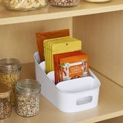 YouCopia ShelfBin Packet Organizer, 4-Tier Stairstep Divided Bin Storage Caddy