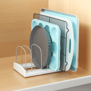 YouCopia StoreMore Adjustable Bakeware Rack, Baking Pan & Tray Organizer, White