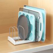 YouCopia StoreMore Adjustable Bakeware Rack, Baking Pan & Tray Organizer, White