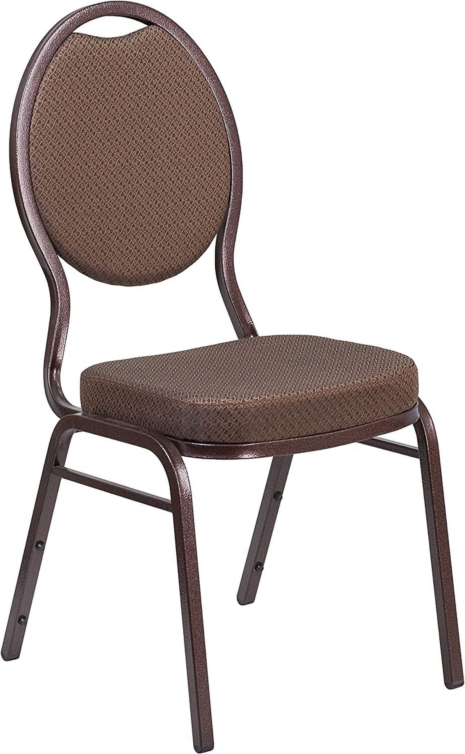 Burgundy Patterned Fabric Stacking Banquet Chair, Gold Frame