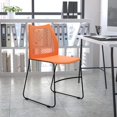 thumbnail image 1 of YouLLin  Home and Office Orange Sled Base Stack Chair with Air-Vent Back - Guest Chair, 1 of 9