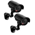 thumbnail image 1 of YouLoveIt 1/2/4pc Dummy Security Camera Fake Security Camera Bullet Fake Surveillance System with Realistic Red Flashing Lights and Warning Sticker Use for Homes & Business, 1 of 7