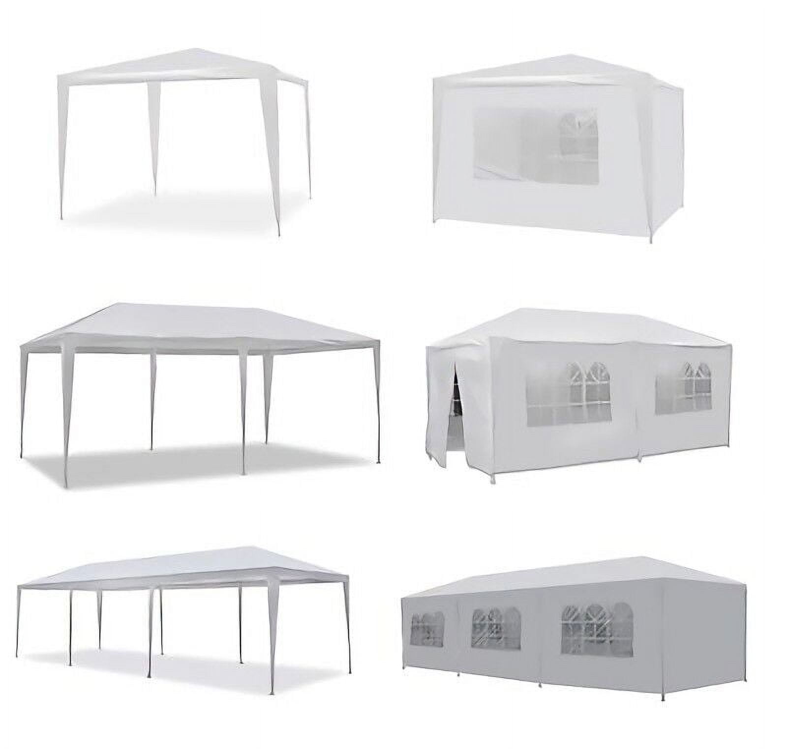 YouLoveIt 10' 20' 30' Outdoor Gazebo White Canopy Tent White Easy Up