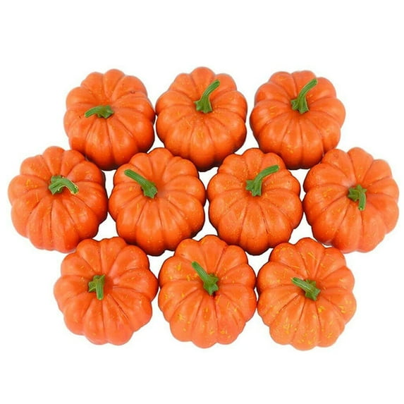 YouLoveIt 12-pack Small Artificial Lifelike Pumpkin Mini Pumpkins Mini Pumpkins Halloween Thanksgiving Day House Decoration for Home Kitchen Party Decoration