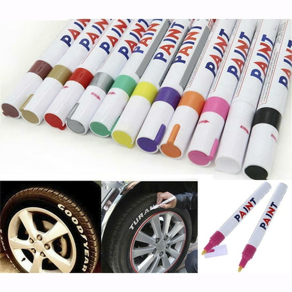 YouLoveIt 12 pcs Oil-Based Paint Pens Paint Markers Oil-Based Paint Pen Set Waterproof Paint Marker Pen Set for Rocks Painting Wood Plastic Canvas Glass Mugs DIY Craft