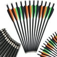 thumbnail image 1 of YouLoveIt 12pcs Carbon Crossbow Bolt Set Hunting Carbon Arrows Carbon Crossbow Arrows 20 inches Carbon Crossbow Bolt Arrows for Competition Practice Hunting, 1 of 4
