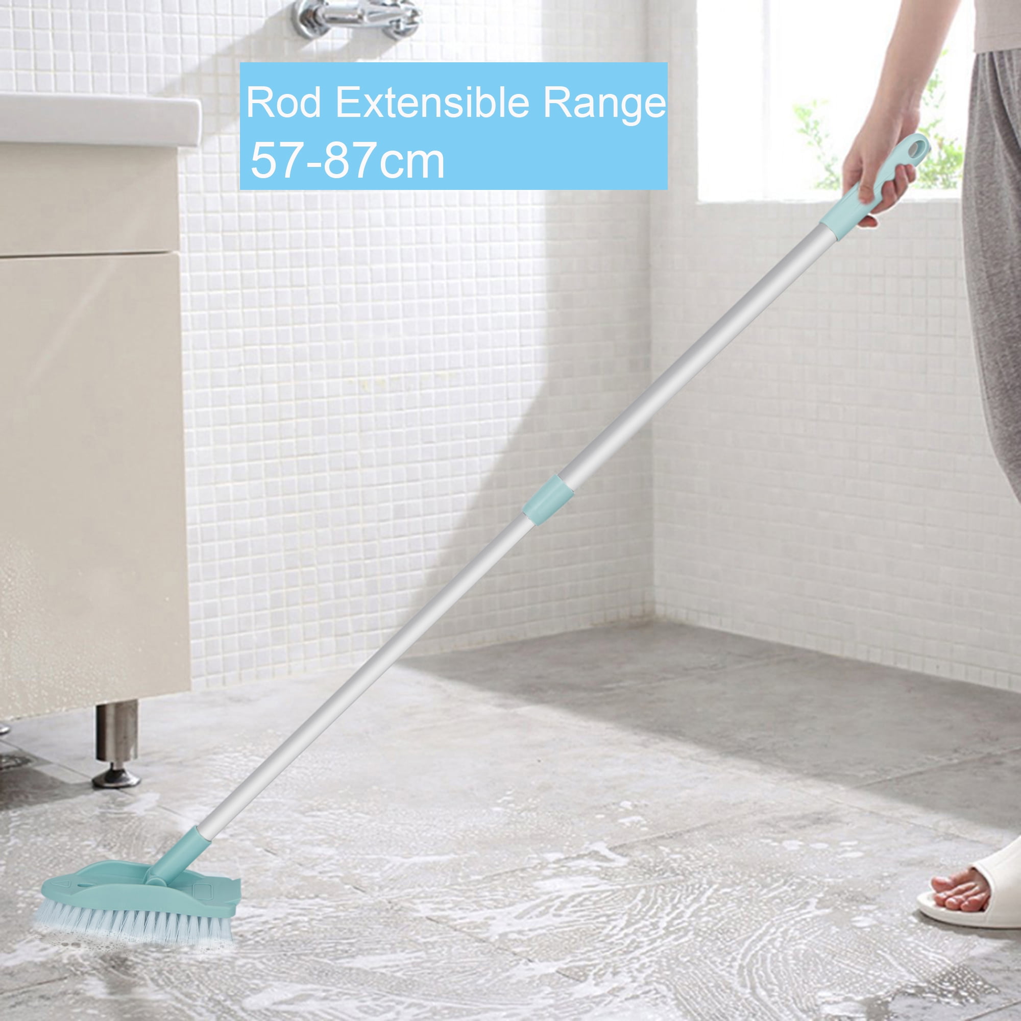 1pc Bathroom Multifunctional Floor Brush With Hard Bristle For